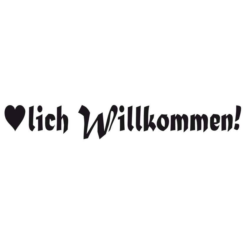 Wandtattoo Herzlich Willkommen 1