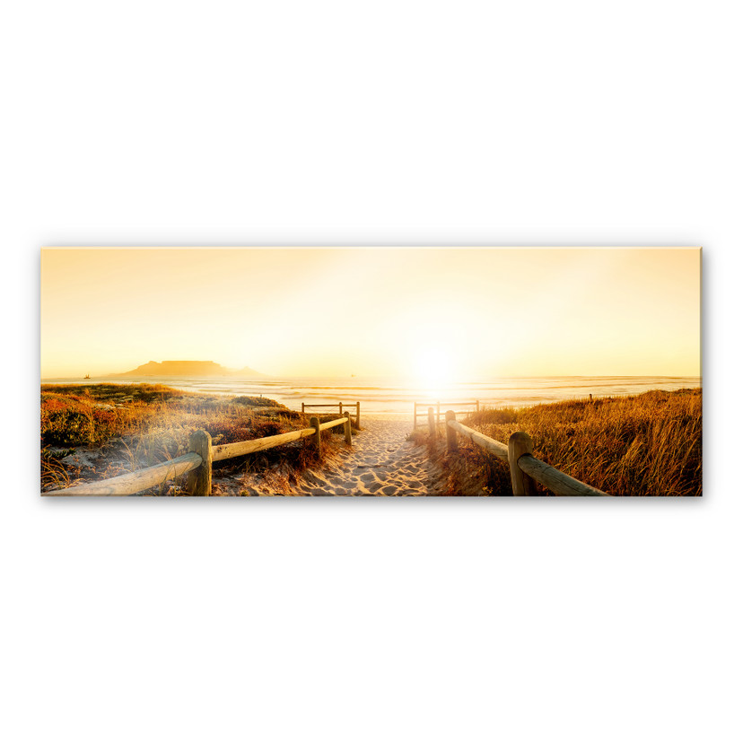 XXL Billede Solnedgang ved stranden - Panorama