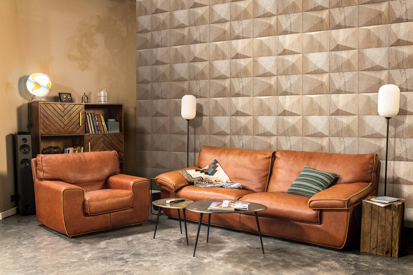non-woven tapet beige brun træoptik til stue soveværelse kontor marburg tapet