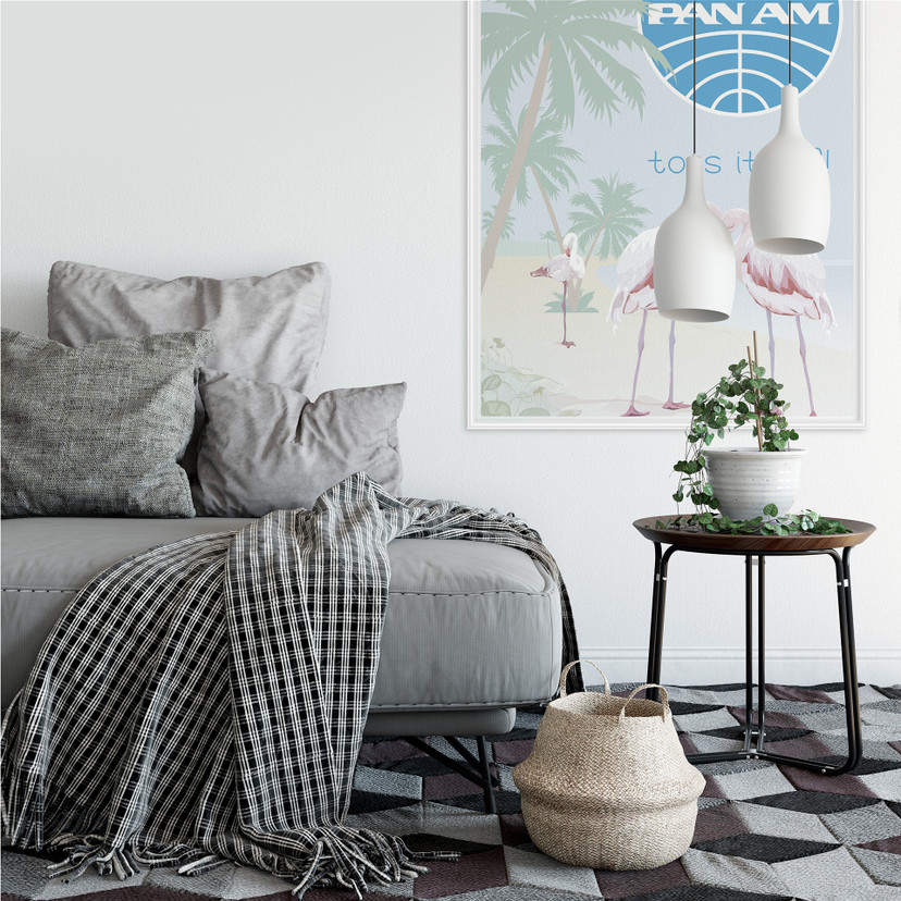 Wallprint PAN AM - Flamingobucht