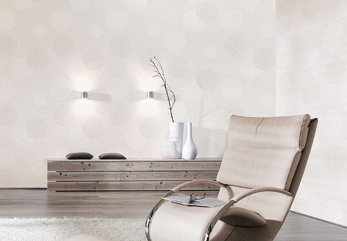 A.S. Création Tapet Spot Cream, Hvid