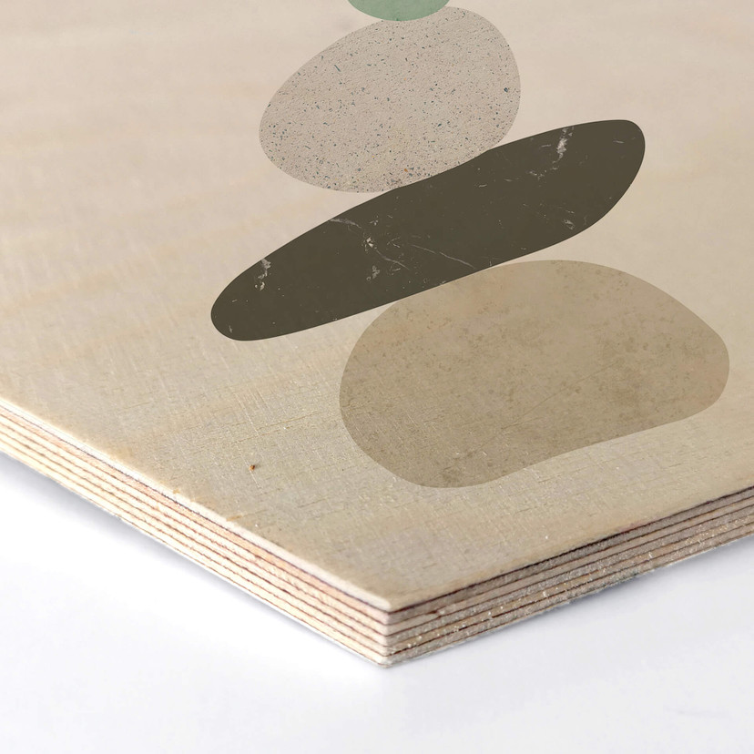 Hexagone - Placage bois de bouleau - Nouveauprints - Pebbles 3