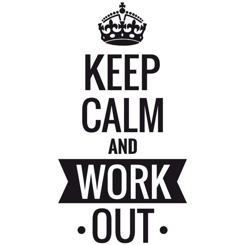 Wallsticker - Keep calm and work out