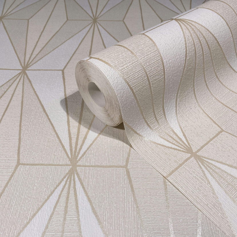 Vliestapete Grafisch Modern in Beige