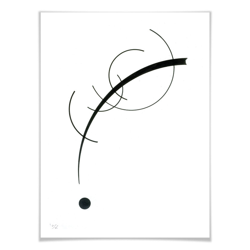 Poster Kandinsky - Courbe jusqu’au point