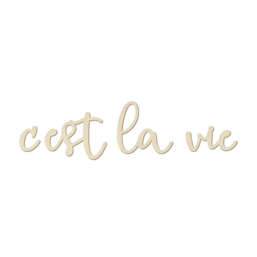 Drewniane litery topola C'est la vie