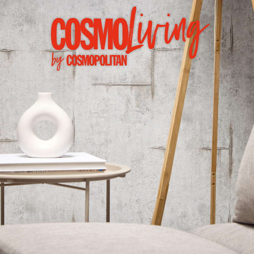 Tapeta COSMOPOLITAN o wyglądzie betonu w kolorze szarym - Tapeta z włókniny w salonie w stylu indust