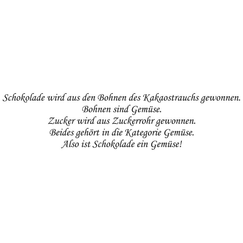 Wandtattoo Schokoladengemüse
