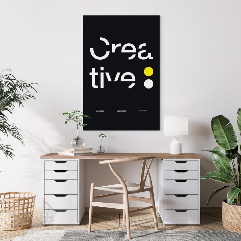 Tableau Design Typographique Créatif - Sub88 Studio - Alu-Dibond