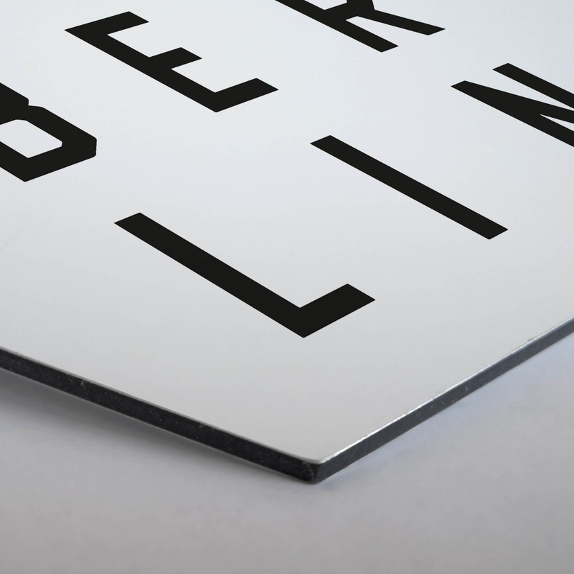 Hexagon - Alu-Dibond - Typografi Berlin