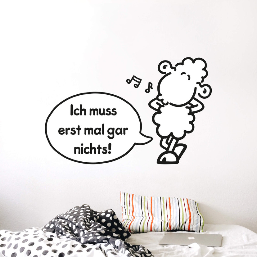 Wandtattoo sheepworld Worthelden Erst mal gar nichts