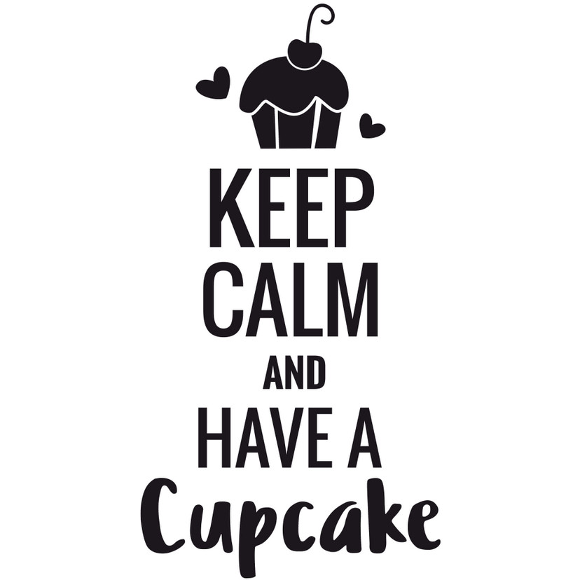 Wallsticker - Keep calm and have a cupcake