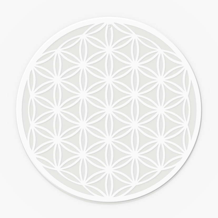 Akrylglasbillede, vinduesbillede til at hænge op Flower of life - rund