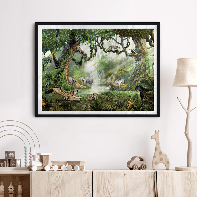Poster Kikki Belle - Chats de la jungle