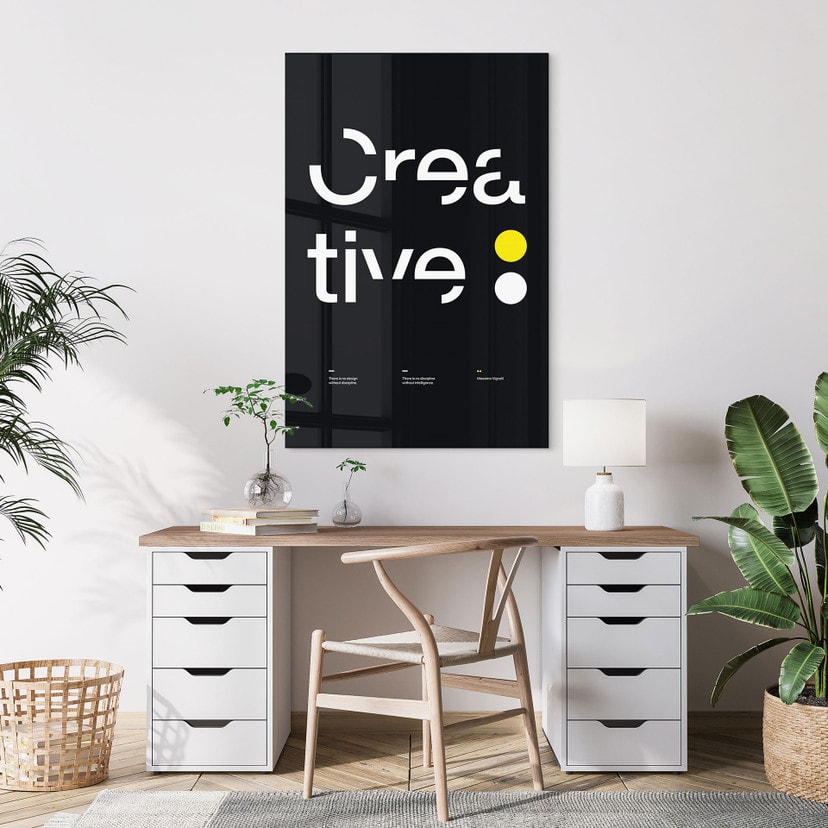 Tableau en verre acrylique Design Typographique Créatif - Sub88 Studio