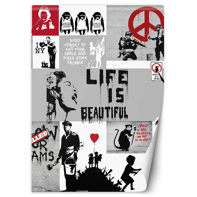 Fototapete, Banksy Collage