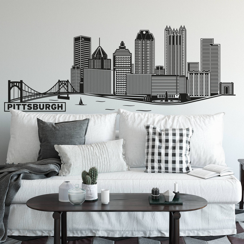 Sticker mural - Pittsburgh Skyline
