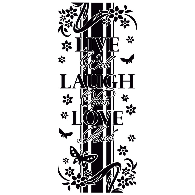 Wallsticker Sticker mural - Bordure Live laugh Love