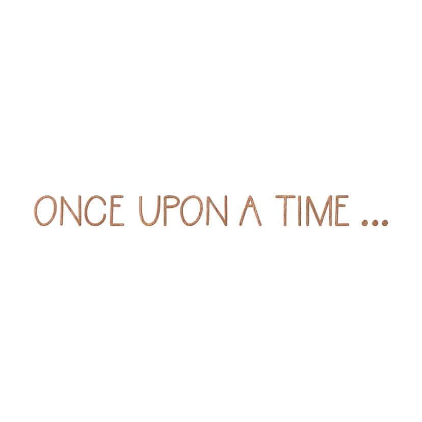 drewniany napis 3D Once upon a time... - Mahoń