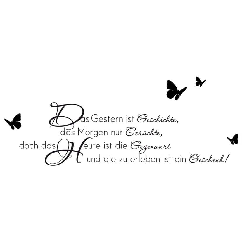 Wandtattoo Das Gestern ist Geschichte...