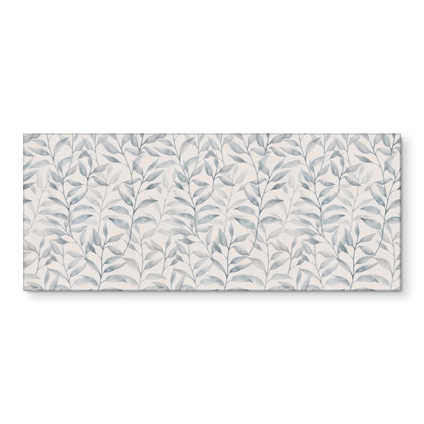 Revêtement pour cuisine Délicates feuilles d'aquarelle - Gris doux - Extensible - Bloomery Decor