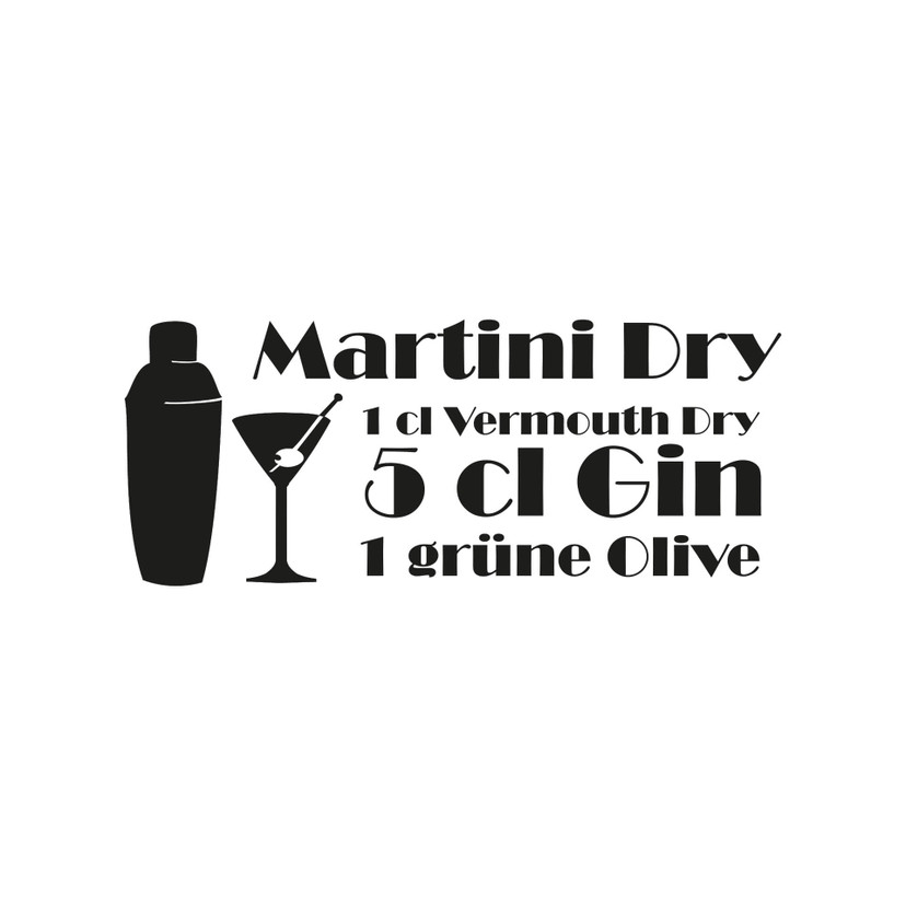 Wandtattoo Martini Dry