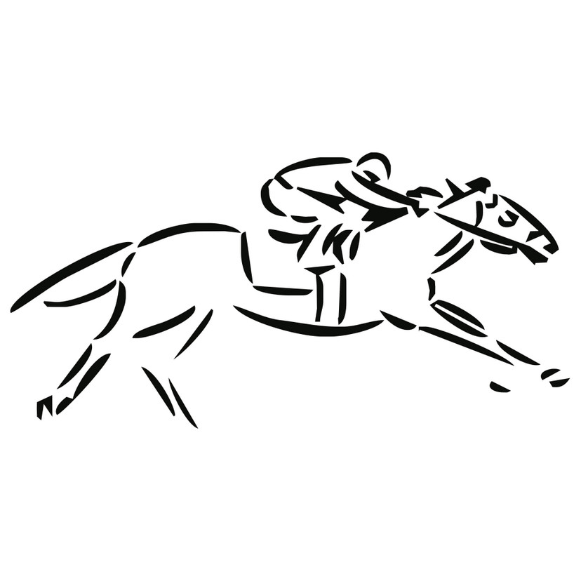 Sticker mural - Jockey