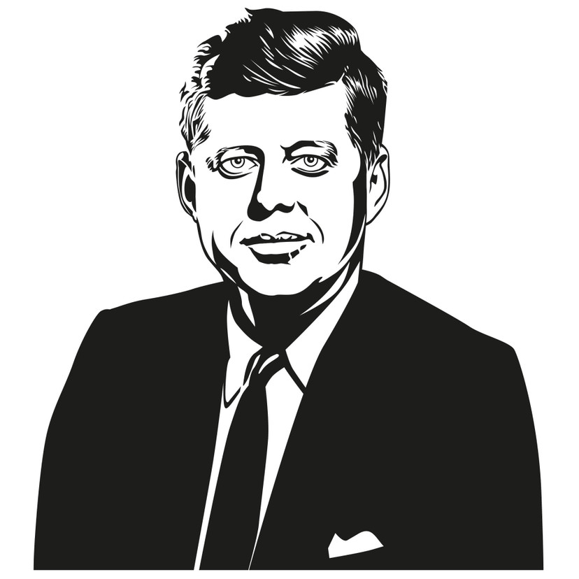 Wallsticker John F. Kennedy