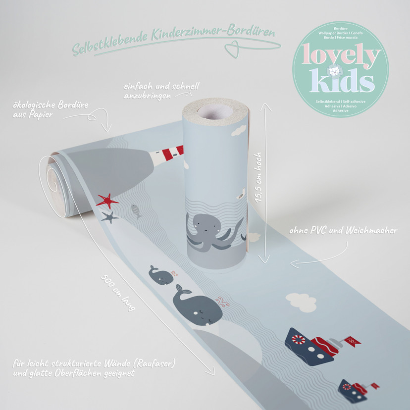 Bordo autoadesivo - Lovely Kids faro