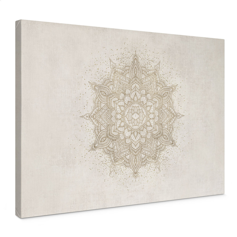 Canvasbillede Boho ornament i linnedlook - Bloomery Decor