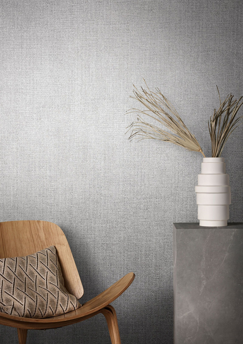 Tekstureret tapet, non-woven Naturlig Opulens grå