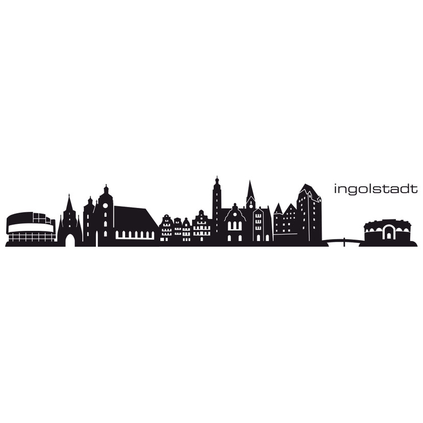 Wandtattoo Ingolstadt Skyline