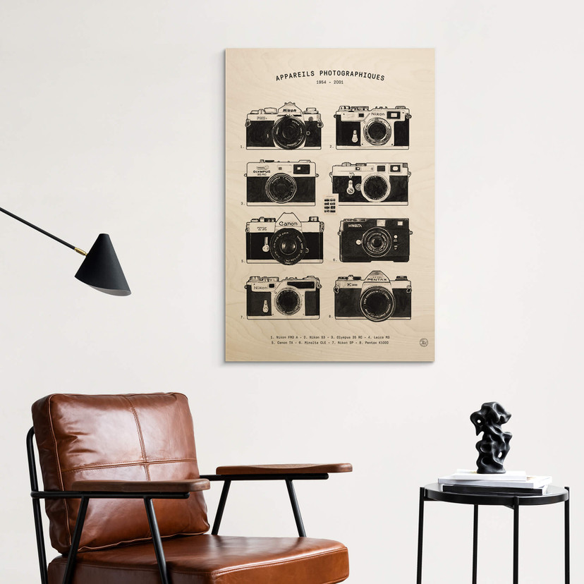 Plakat drewniany Bodart - Nostalgia w fotografii