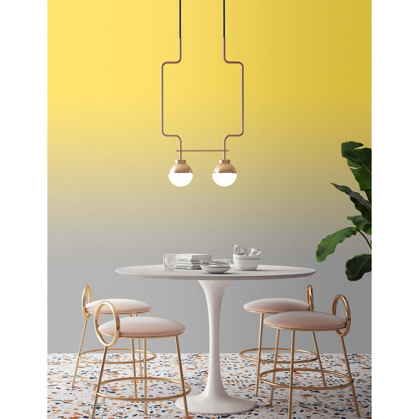 Fotomural Paredes de Patel 3 Colour Studio 1 amarillo, gris
