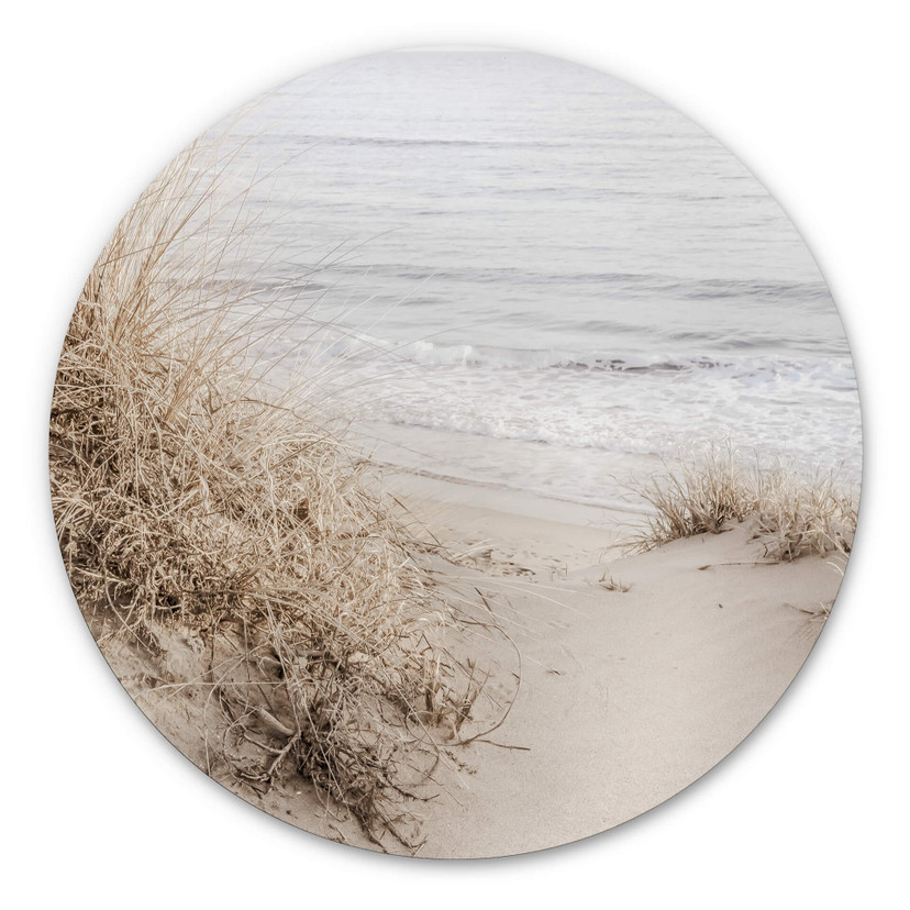 Tableau sur alu-Dibond rond 1X Studio -Plage de dunes