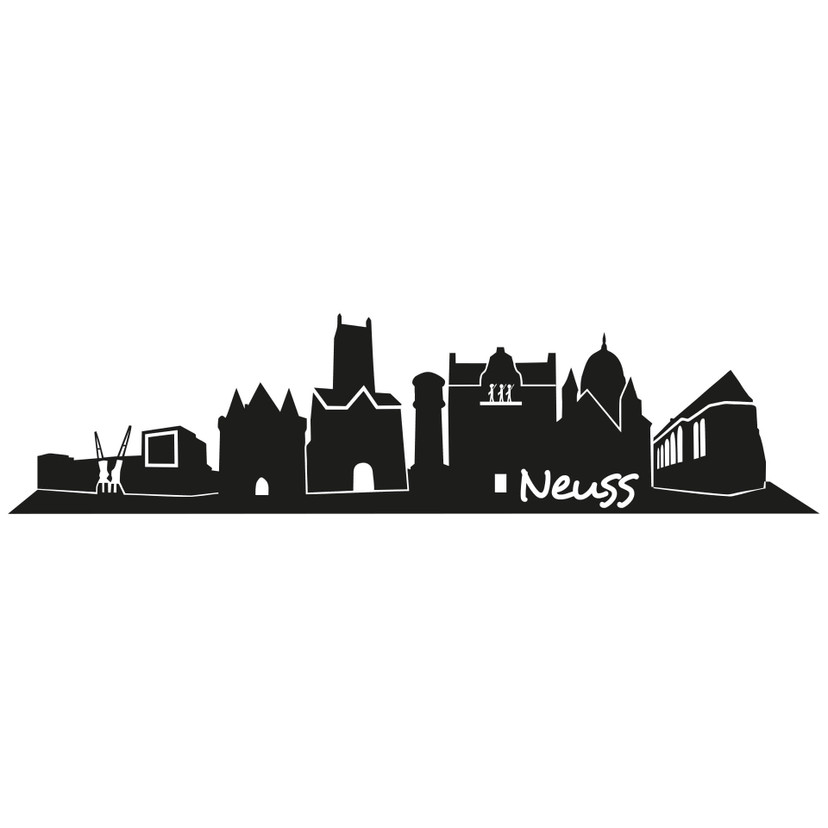 Wandtattoo Neuss Skyline