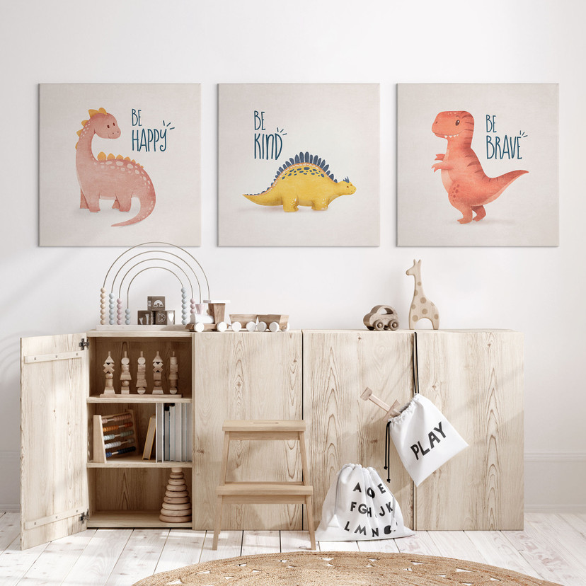 Obraz na płótnie Dino Be Kind - Stegosaurus - Tunaboylu - Kwadratowy