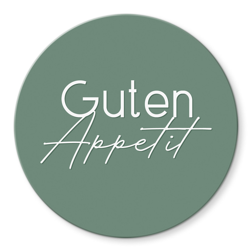 Glasbild Guten Appetit - Rund