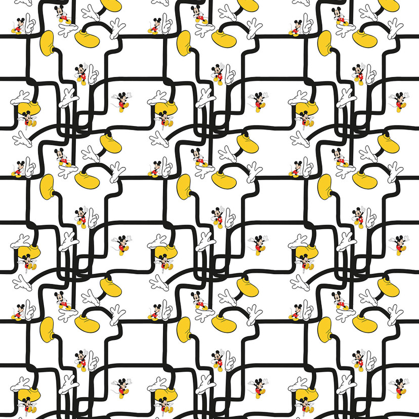 Non-woven tapet - Mickey Mouse fodlabyrint - 200 x 280 cm