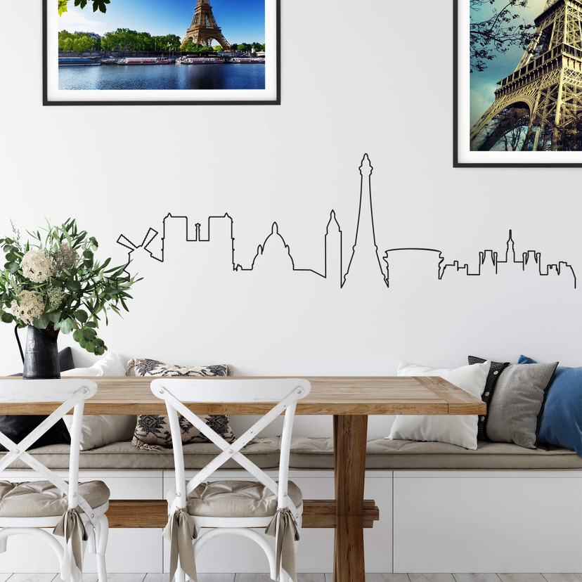 Sticker mural Paris Skyline ligne