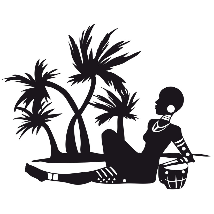 Sticker mural - Plage africaine