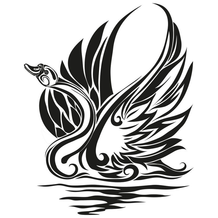 Wallsticker Tribal Svane