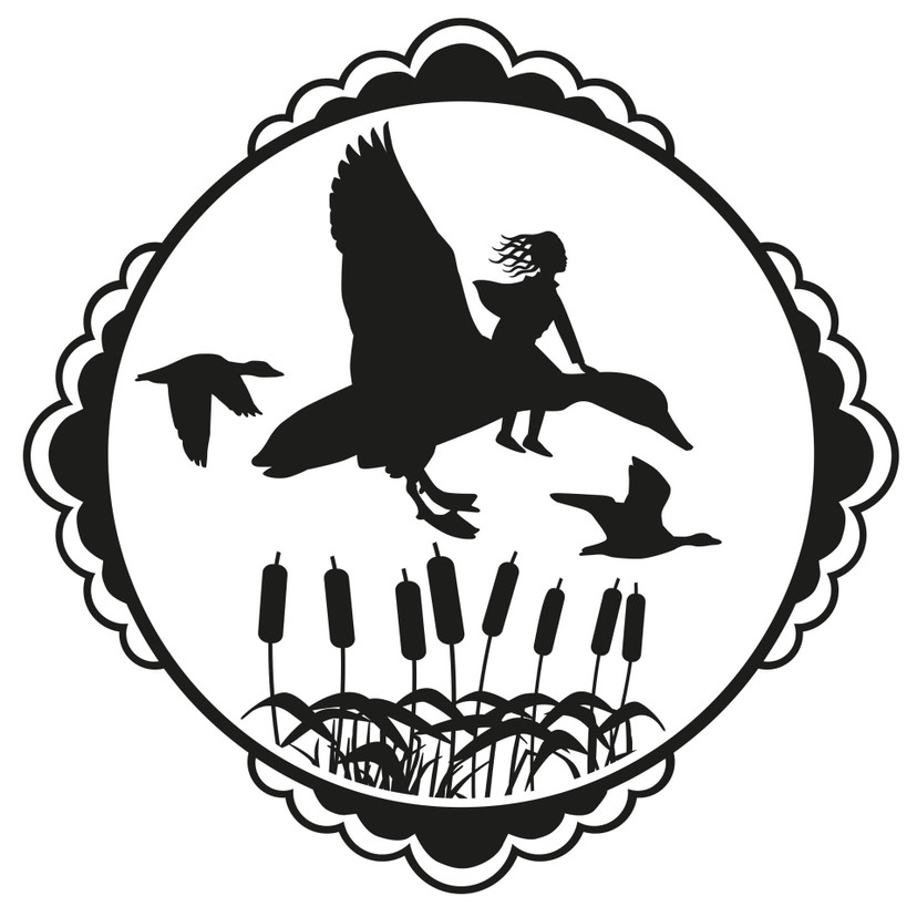 Sticker mural - Le monde fantastique- Vol des canards
