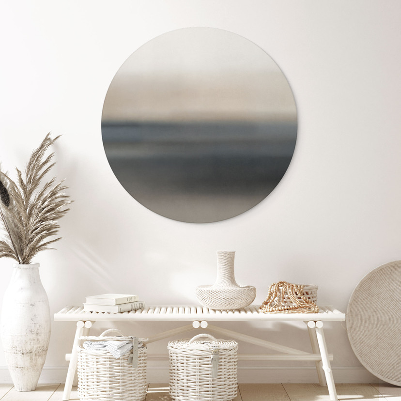 Wandbild Rotko Sand - Minimalistischer Horizont - Sir Edward x Grigory Gladarev - Alu-Dibond Rund
