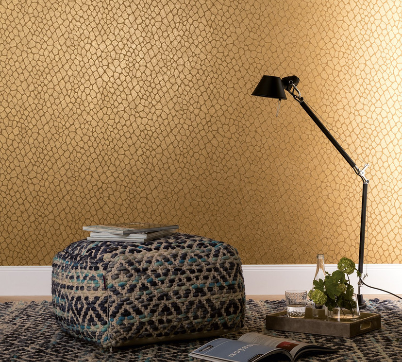 Vliestapete Grafisch Modern, Opulent in Gold , Lounge