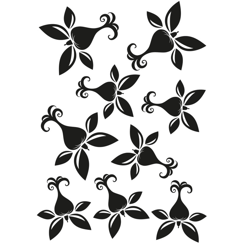 Wallsticker Blomster sæt 16