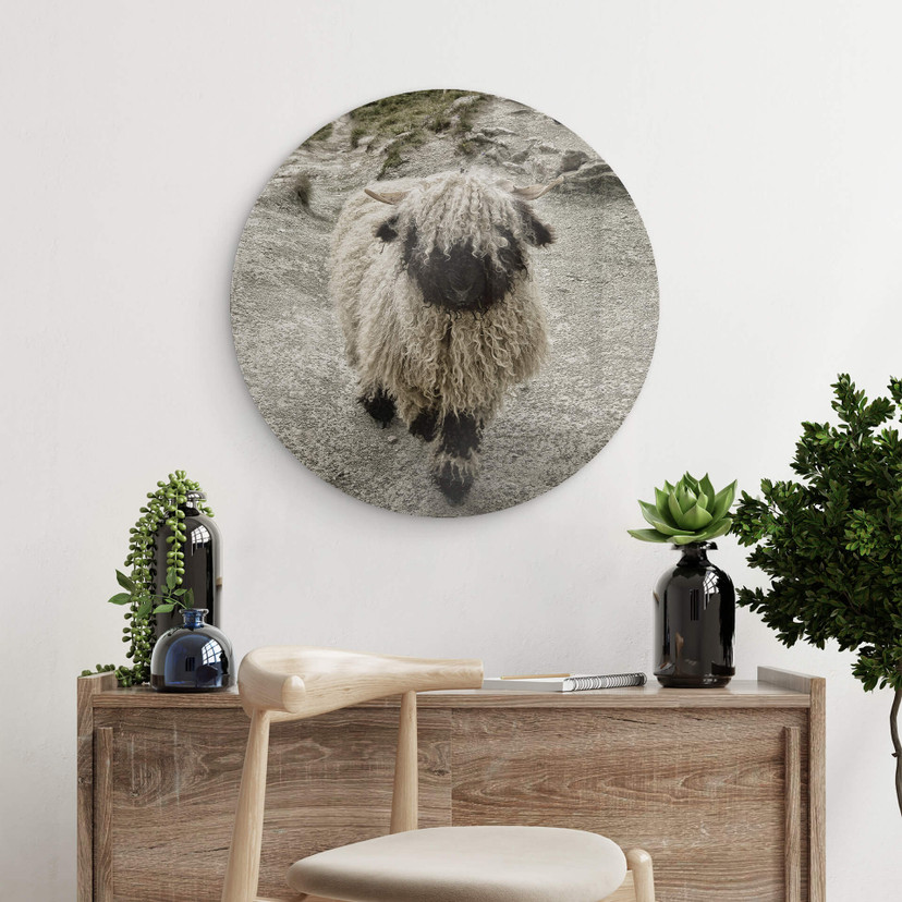 Tableau sur verre Landolt - Excursion en montagne - Rond