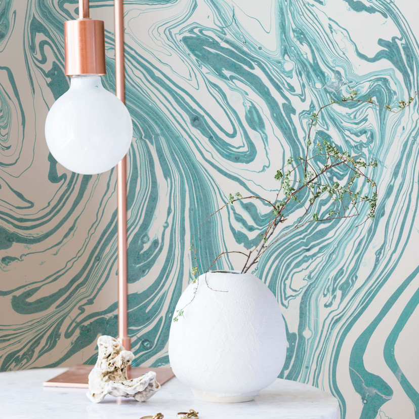 Papier peint photo Impressions de couleurs turquoise