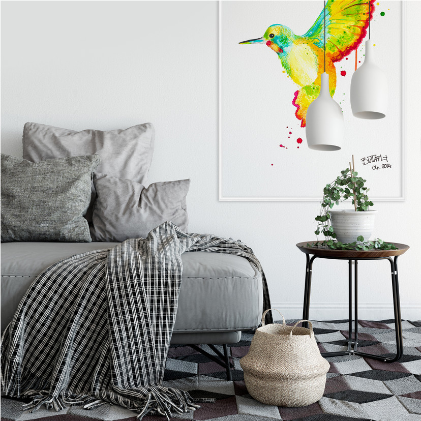 Zelfklevende Poster - Buttafly - Kolibrie