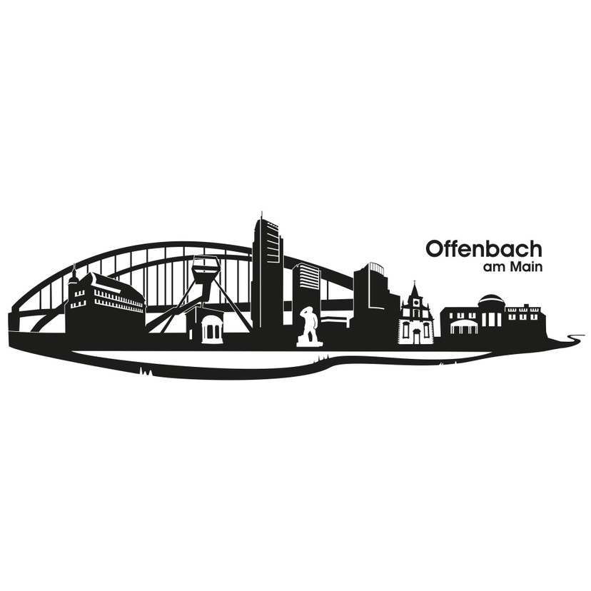 Wandtattoo Offenbach Skyline